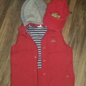 Lacoste Vest & Matching Hat